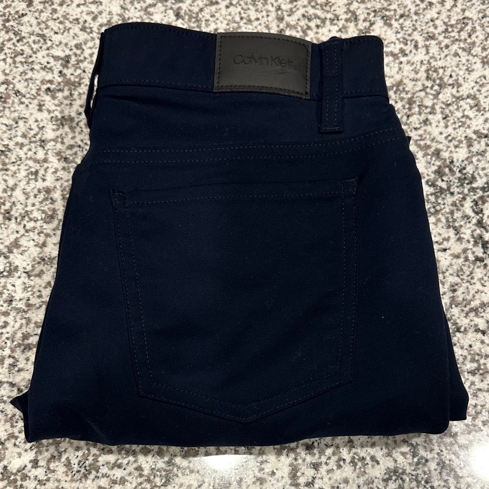 Calvin Klein Men's Dark Blue Dress Pants